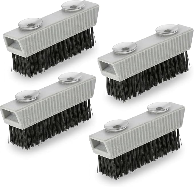 Nail Brush for Cleaning Fingernails, Heavy Duty Fingernail Brush, 4 Pack by GripClean