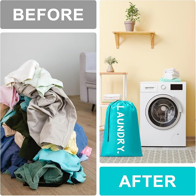 4 Pack Travel Laundry Bag, Extra Large Dirty Clothes Organizer - Image 6