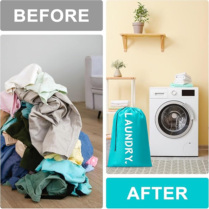 4 Pack Travel Laundry Bag, Extra Large Dirty Clothes Organizer - Image 7
