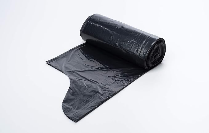 Aluf Plastics 60 Gal Black Coreless Roll Trash Bags, E-Z Tie - Image 6