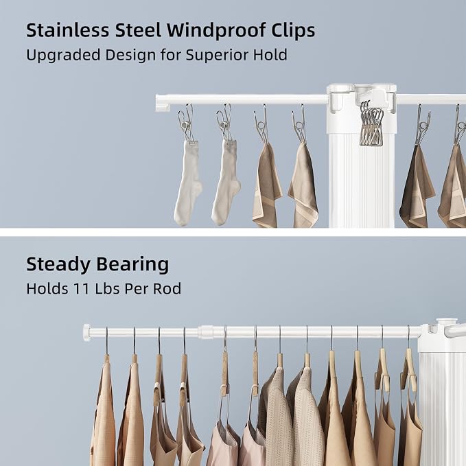 BIREN Clothes Drying Rack Foldable Extending Laundry Rack - Image 4