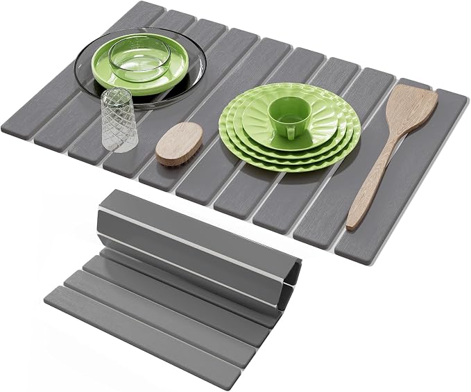 Foldable Stone Dish Drying Mat, 23.6"x15.3" Quick Dry Kitchen Board | Made of by AEFLMHealth%C2%B7Home