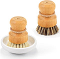 SUBEKYU Bamboo Dish Scrub Brush, Produce Brush, 2 Pack by SUBEKYU