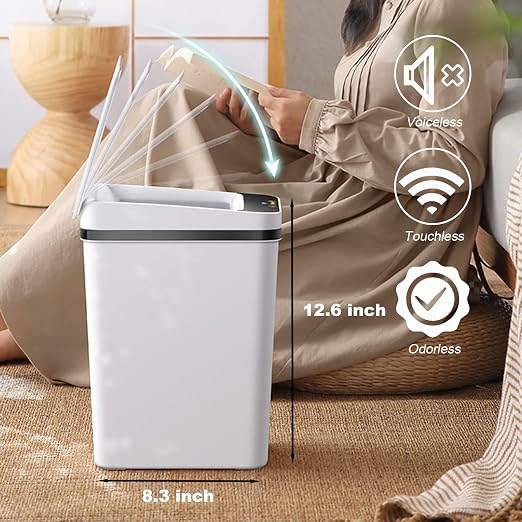 3 PACK - Bathroom Garbage Can - 2.5 Gallon Automatic Trash Cans | Bedroom - Image 5