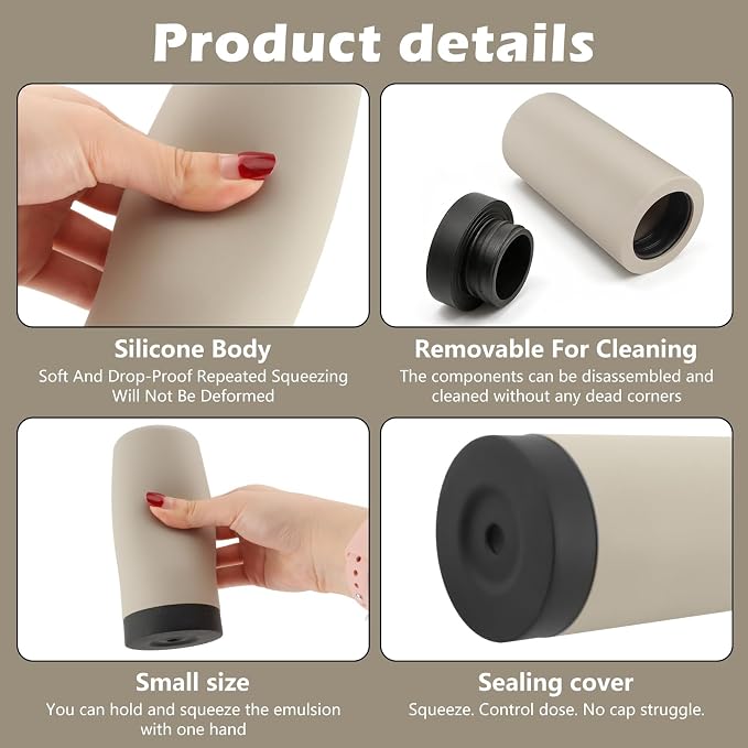 Silicone Dishwashing Soap Dispenser, Refillable Dish Soap Squeeze Bottle - Image 3