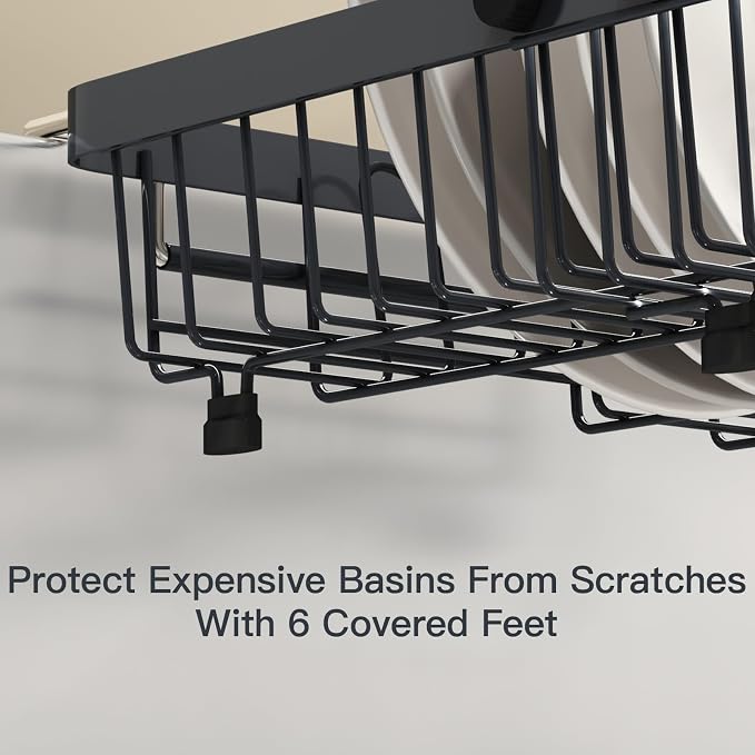 Grey Dish Drying Rack Over The Sink - Image 7