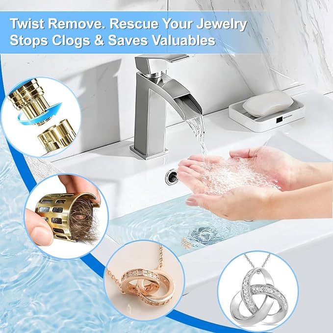 Bathroom Sink Stopper, Pop Up Drain Strainer - Image 7