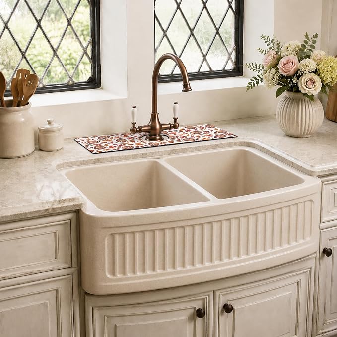 Fall Kitchen Sink Splash Guard Faucet Mat, Football Maple Leaf Autumn - Image 7