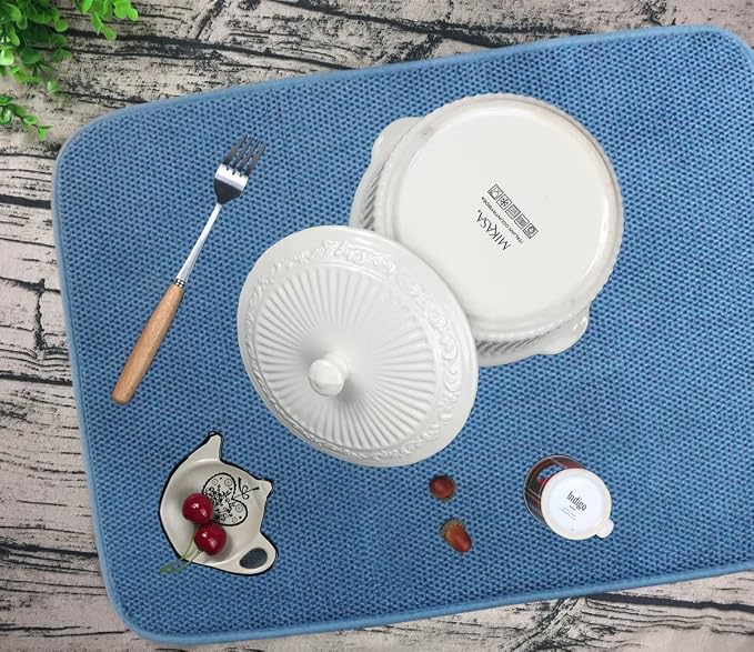 3 Pack Dish Drying Mat, Absorbent Microfiber Dishes Drainer Mats - Image 6