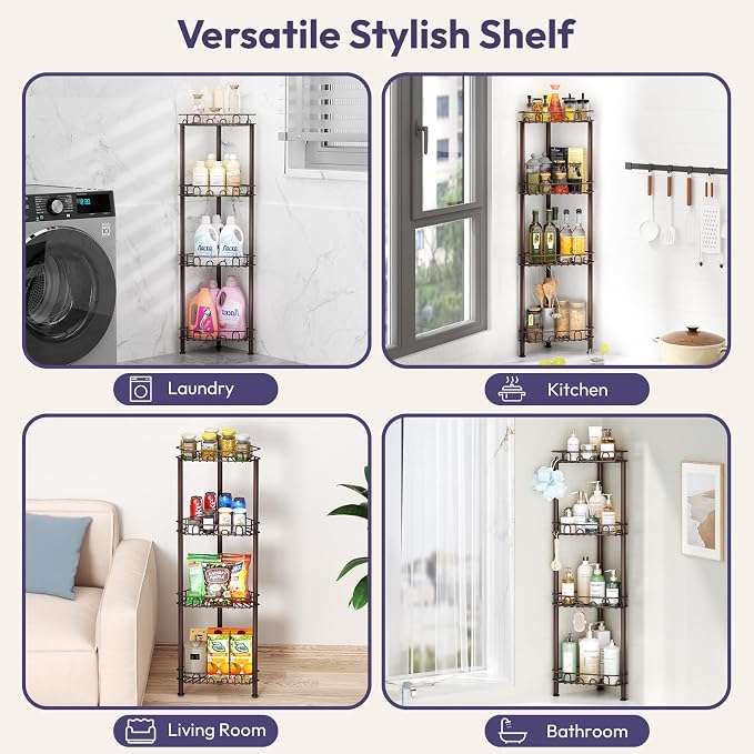 SWTYMIKI Standing Shower Caddy Corner - Image 6