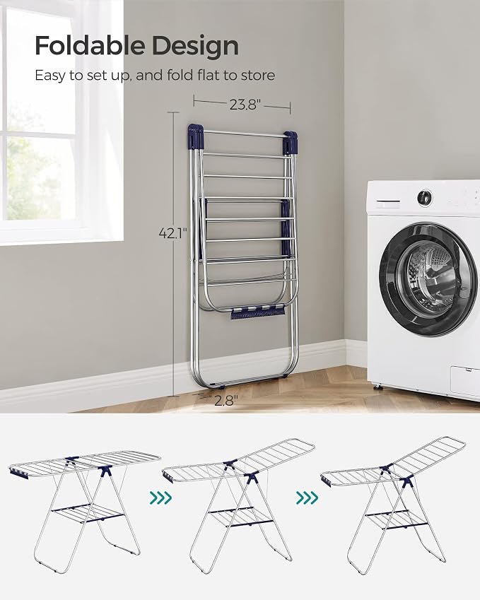 SONGMICS Clothes Drying Rack, - Image 4