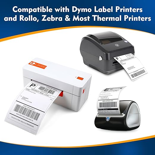 L LIKED 880 PCS 4"x 6" Direct Thermal Labels White Perforated Shipping Label, 220 Labels/Roll,Strong Adhesive, Compatible with DYMO 4XL 1744907,Zebra, Rollo, Jadens, Nelko,4 Rolls