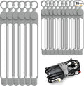 Silicone Cable Ties, Cord Organizer Cable Management, 2Sizes-Grey | Reusable by ELECTRONICSORGANIZATION