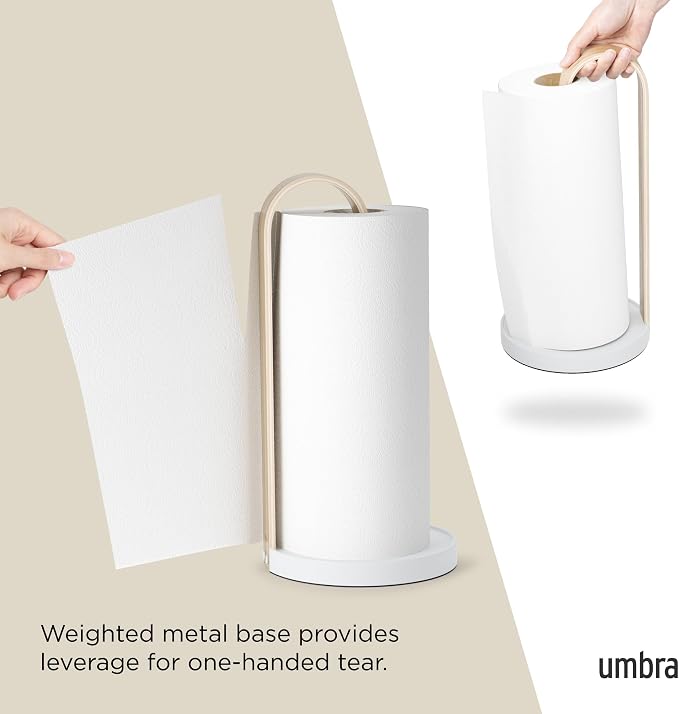 Umbra Bellwood Paper Towel Holder, Wooden - Image 5