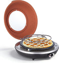 Electric Pizza Oven - 12-Inch Indoor Pizza Ovens Countertop - 1200W Pizza Maker Heats up to 800˚F by Ceramic Stone, Temperature Control, Viewing Window, PM-05