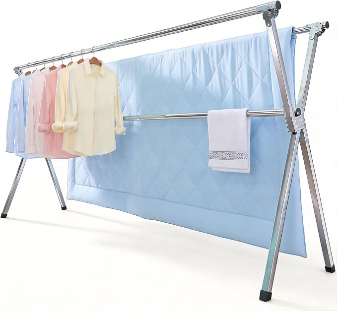 Clothes Drying Rack Folding Indoor Outdoor, Foldable Portable Laundry Drying by Unknown