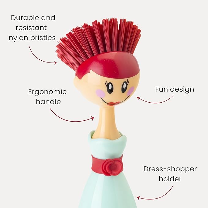 Vigar Dolls Dish Brush with Holder - Image 3