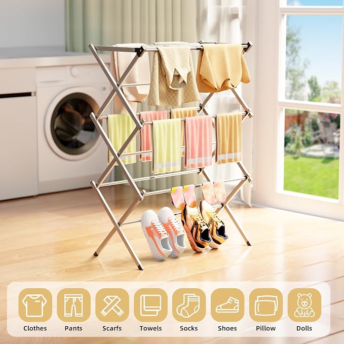 BAKON Clothes Drying Rack Foldable - Image 3