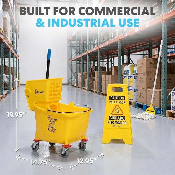 Simpli-Magic 79358 Commercial Mop Bucket - Image 6