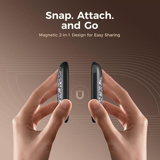 OCOOPA Magnetic Hand Warmers Rechargeable 2 Pack, UL Safety Heat 100-126°F, 3-Settings, Pocket-Sized, Max. 8 Hrs Long Lasting,Great for Raynauds, Golf, Hunting, Camping, Gifts for Men Women, UT3 Lite