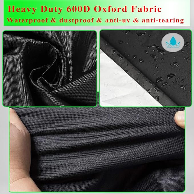 Griddle Cover Updated Fits Blackstone 5484 36 inches Cooking Station with Hood and Shelves, 600D Heavy Duty Waterproof Flat Top Grill Cover for Blackstone 5484 36" Griddle Cover Black