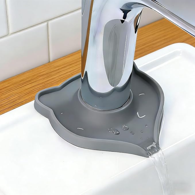 Compact Silicone Kitchen Sink Faucet Splash Proof Mat, Tap Water Diversion by WSIWZAI