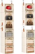 6-Tier Modular Hanging Closet Organizer Shelves, Front Opening, Fabric Vertical by Homsorout