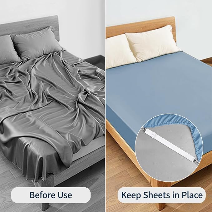 Sopito Sheet Straps, Adjustable Elastic Bed Sheet Holder, Non-Slip Strong - Image 5
