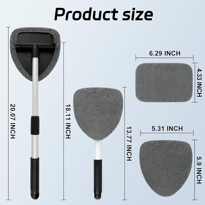 Windshield Cleaner Tool, Car Interior Window Cleaning Tool, Car Wash kit - Image 2