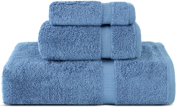 Chakir Turkish Linens 100% Cotton Personalized 3-Piece Set, Wedgewood | - Image 4