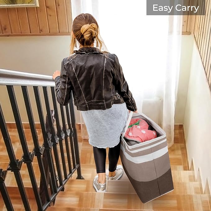 HomeHacks 2 Pack Large Laundry Baskets, Laundry Hampers Bags | Waterproof - Image 7