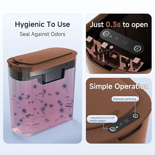 TIPGO 5 Gallon Automatic Bathroom Trash Can - Image 5