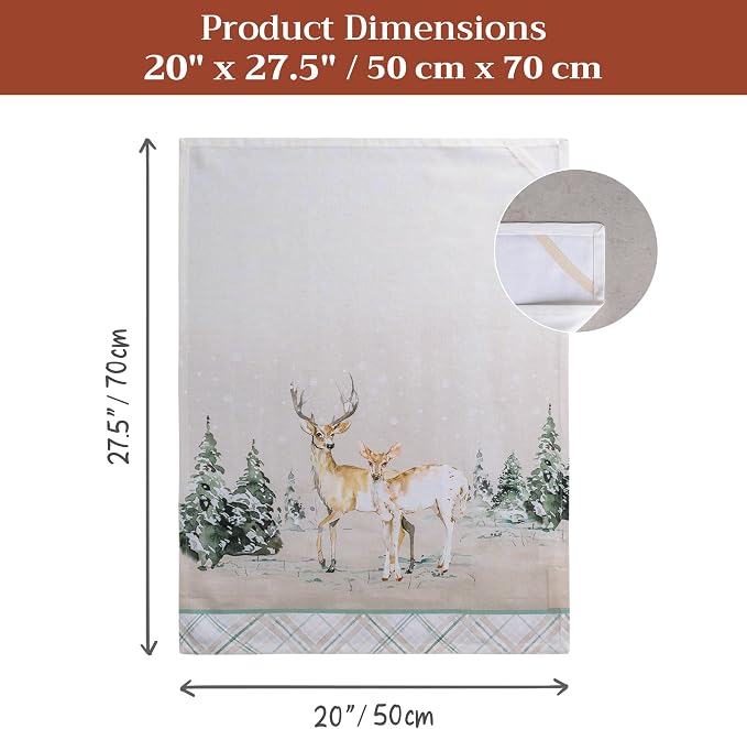 Maison d' Hermine Kitchen Towels Set of 3 Reusable 100% Cotton 27.50" x 20" - Image 7
