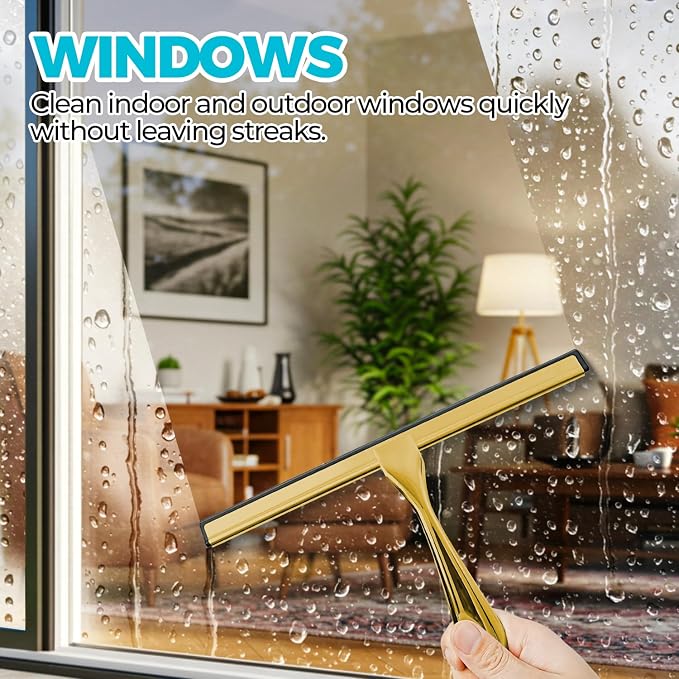 12" Shower Squeegee for Glass Doors, Tile Walls, Car Windows, New Home - Image 4