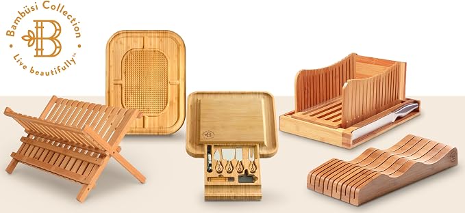 Bambüsi Collapsible Dish Drying Rack, Foldable Kitchen Counter Dish Drainer | - Image 9
