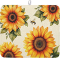 Sunflower Dish Drying Mat 16x18 Inch Absorbent Reversible Summer Drying Mat by Kawani