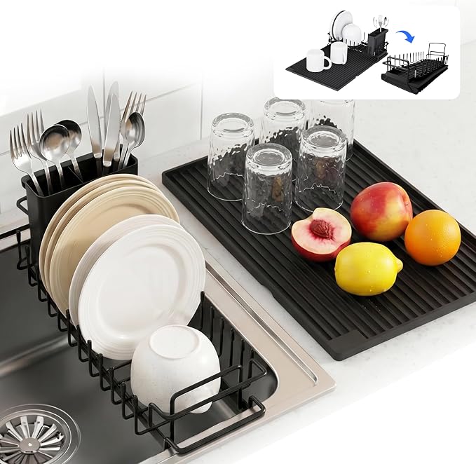 Expandable & Collapsible Dish Drying Rack by Unknown