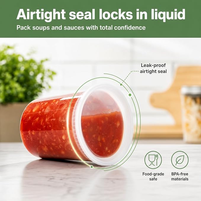 TashiBox 24 Sets Plastic Deli Food Containers - Image 6