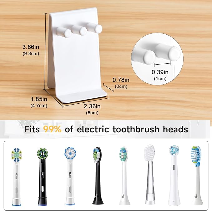 Electric Toothbrush Head Holder Adhesive or Tabletop, Tooth Brush Holder - Image 7