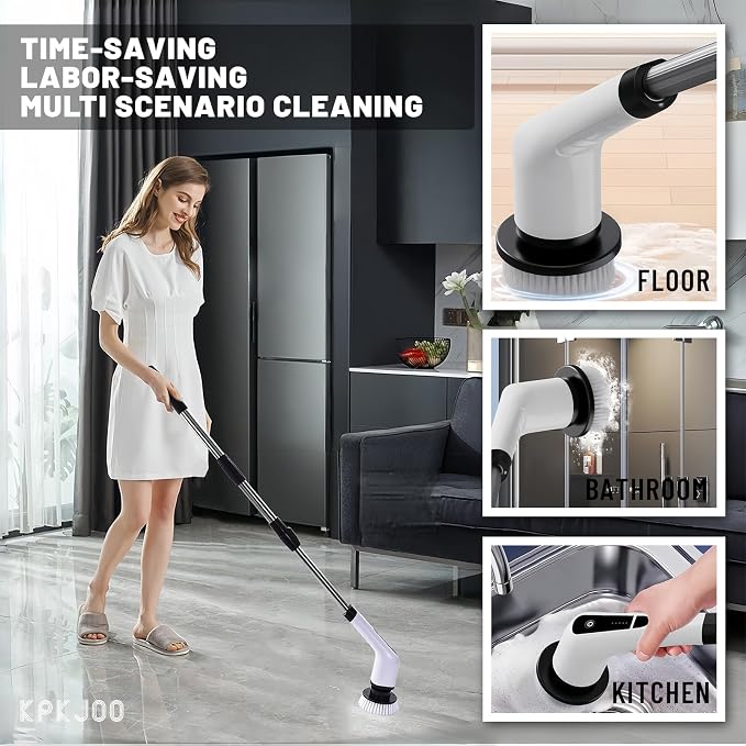 Electric Spin Scrubber- Ditch the Scrubbing! Long Handle Shower Scrubber - Image 5