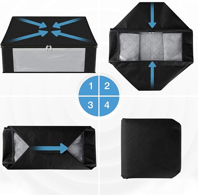 HomeHacks 3-Pack Clothes Organizer Storage Bags, 35L Storage Bins, Reinforced - Image 7