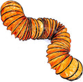 12"×25FT PVC Flexible Duct Hose, Flame Retardant HVAC Ducting with Adjustable Rope, D Hook & Steel Support for Ventilation, Exhaust, Drying, and Cooling Applications