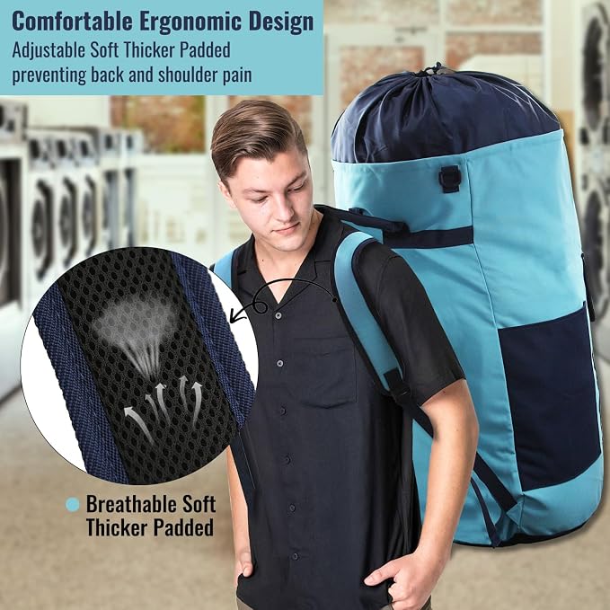 JOINPRO Laundry Bag Backpack, 125L Extra Large Laundry Backpack - Image 6