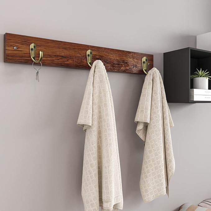 IBosins 15PCS Coat Hooks Wall Mounted Antique Brass Single Prong Robe Hook | - Image 4