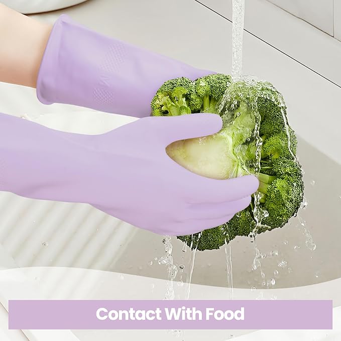 Jsocoah Cleaning Gloves for Dishwashing, 4/5 Pairs Reusable Kitchen Gloves for - Image 4