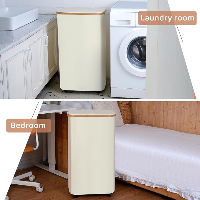 IEGrow Laundry Basket with Wheels 110L Clothes Hamper - Image 4