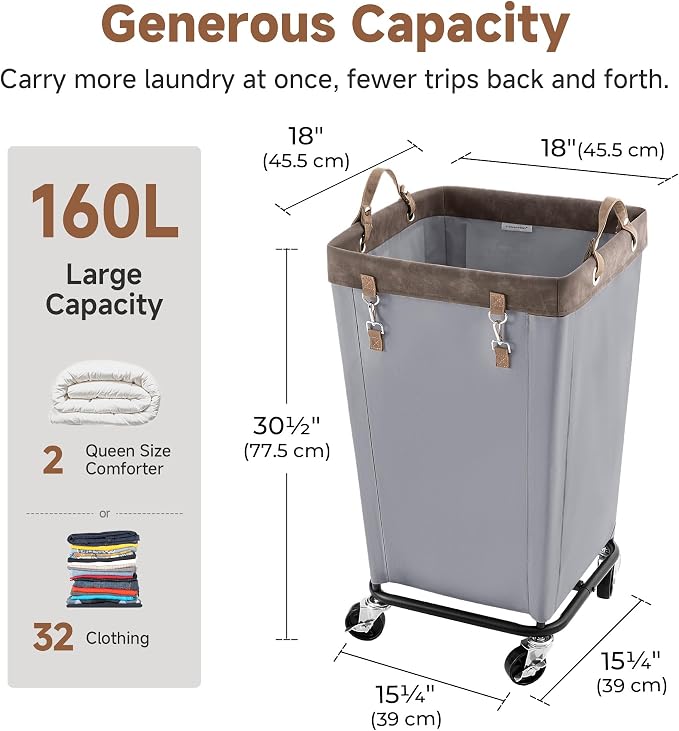 StorageWorks 160L Laundry Basket - Image 3