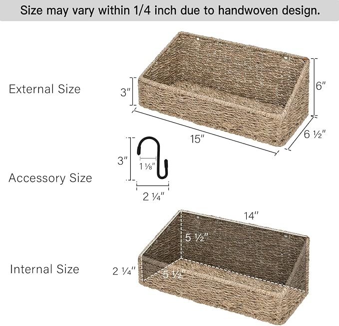 StorageWorks Woven Wall Baskets - Image 7