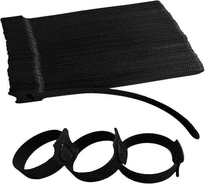 10 Inches 120 PCS Black Reusable Cable Ties, Cable Organizer, Cord Wrap and by Unknown