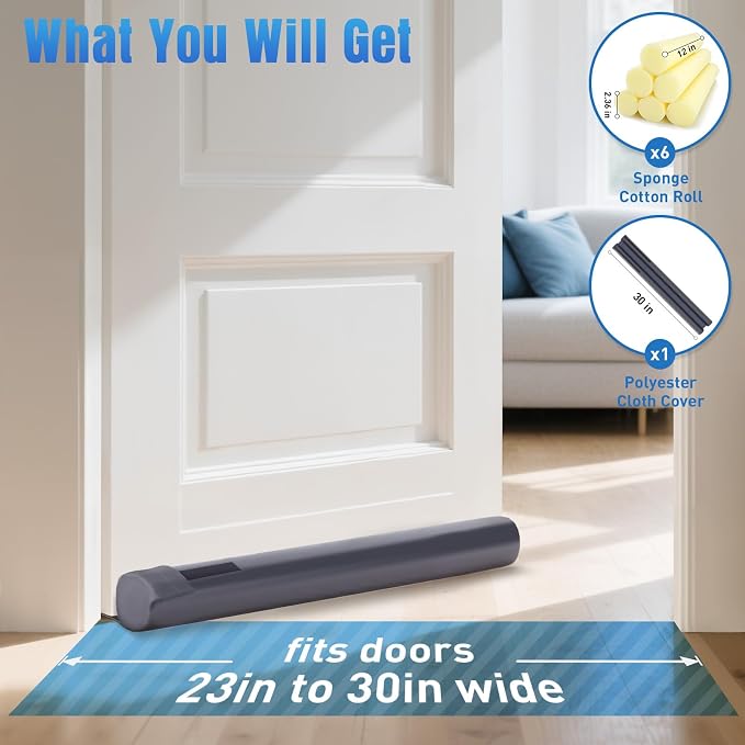 BlissTrends 30 in Under Door Draft Stopper, Covers Gaps up to 2.36 in, Easy - Image 2